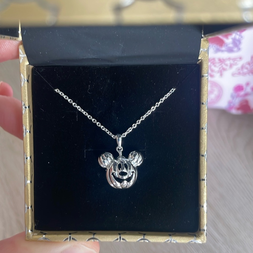 Rebecca Hook Disney Necklace Pumpkin Mickey